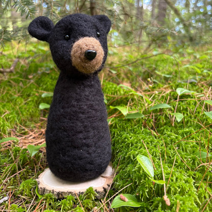 Canadian Black Bear Wool Sculpture