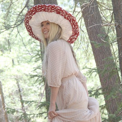 Amanita Muscaria Mushroom Fungi Illuminated Forest Sprite Hat