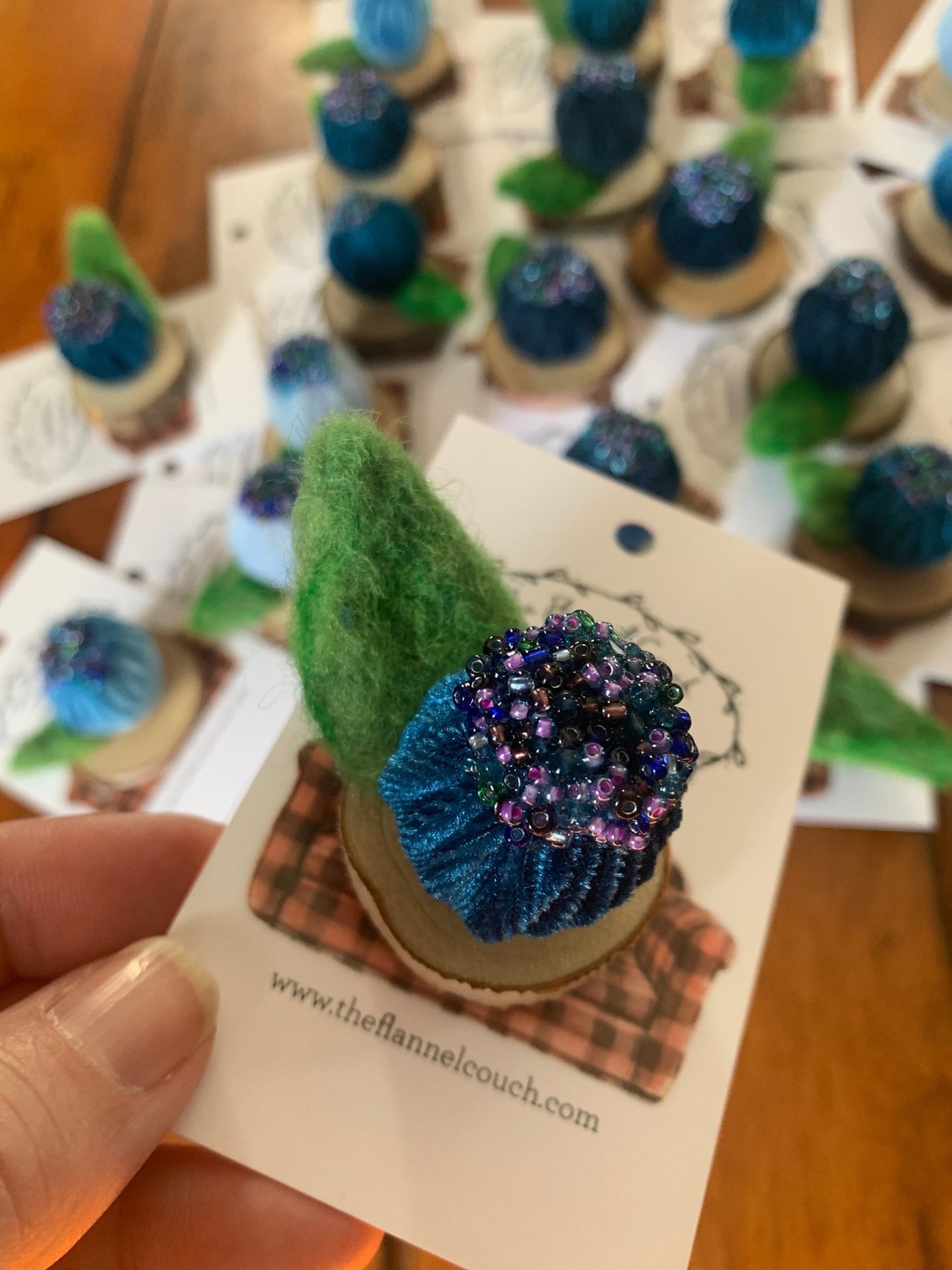 Velvet Blueberry Magnets - The Flannel Couch