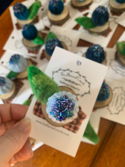 Velvet Blueberry Magnets - The Flannel Couch