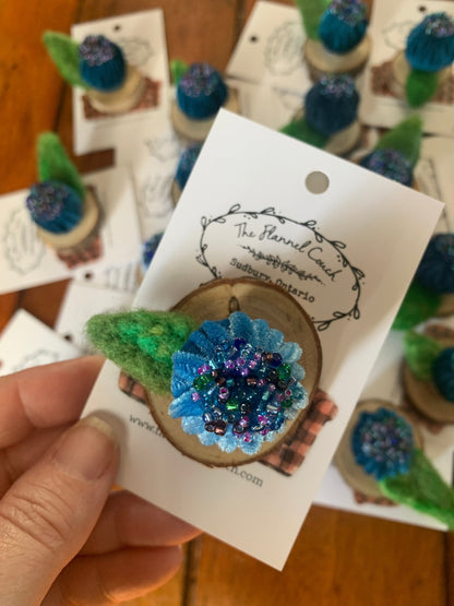 Velvet Blueberry Magnets - The Flannel Couch